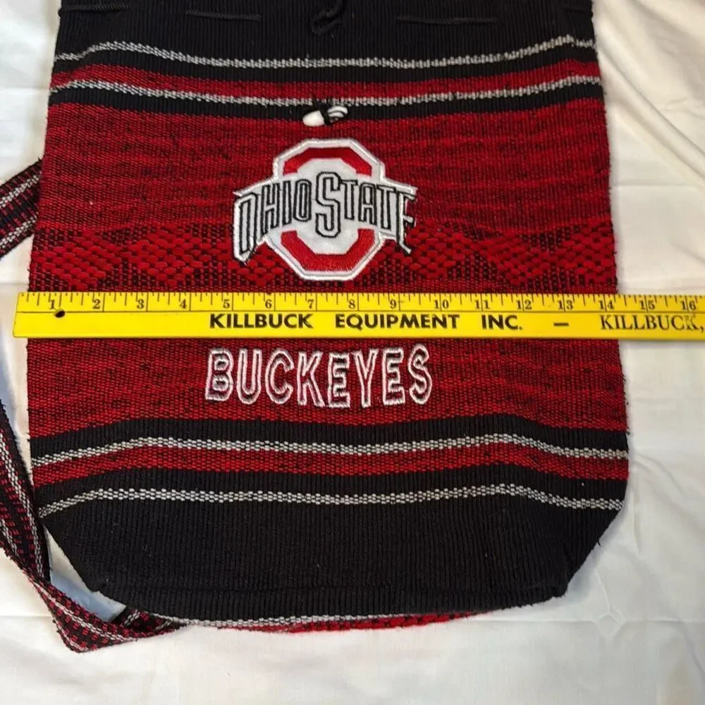 Ohio state Buckeyes backpack rucksack red black cinch sack‎